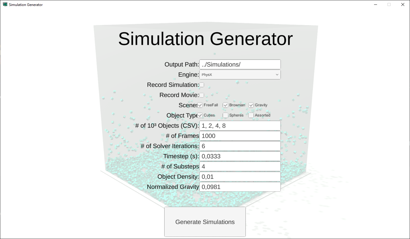 Simulation Generator Wizard